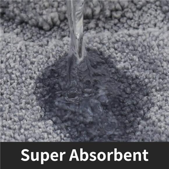 COSY HOMEER Kitchen Rugs Set of 2 Non Skid Absorbent Washable Floor Mats - Picture 3 of 7